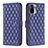 Funda de Cuero Cartera con Soporte Carcasa B11F para Xiaomi Redmi Note 11 SE India 4G Azul