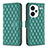 Funda de Cuero Cartera con Soporte Carcasa B11F para Xiaomi Redmi Note 13 Pro+ Plus 5G Verde