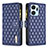 Funda de Cuero Cartera con Soporte Carcasa B12F para Huawei Honor X7a Azul