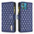 Funda de Cuero Cartera con Soporte Carcasa B12F para Motorola Moto Edge 40 Neo 5G Azul