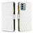 Funda de Cuero Cartera con Soporte Carcasa B12F para Nokia G22 Blanco