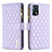 Funda de Cuero Cartera con Soporte Carcasa B12F para Oppo A16 Morado