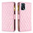 Funda de Cuero Cartera con Soporte Carcasa B12F para Oppo A16 Oro Rosa