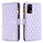 Funda de Cuero Cartera con Soporte Carcasa B12F para Oppo F19 Morado