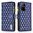 Funda de Cuero Cartera con Soporte Carcasa B12F para Oppo F19 Pro+ Plus 5G Azul