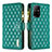 Funda de Cuero Cartera con Soporte Carcasa B12F para Oppo F19 Pro+ Plus 5G Verde