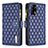 Funda de Cuero Cartera con Soporte Carcasa B12F para Oppo F19s Azul