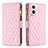 Funda de Cuero Cartera con Soporte Carcasa B12F para Oppo F21 Pro 5G Oro Rosa