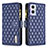 Funda de Cuero Cartera con Soporte Carcasa B12F para Oppo F21s Pro 5G Azul