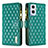 Funda de Cuero Cartera con Soporte Carcasa B12F para Oppo F21s Pro 5G Verde