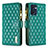 Funda de Cuero Cartera con Soporte Carcasa B12F para Oppo Find X5 Lite 5G Verde