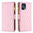 Funda de Cuero Cartera con Soporte Carcasa B12F para Oppo Find X5 Pro 5G Oro Rosa