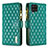 Funda de Cuero Cartera con Soporte Carcasa B12F para Samsung Galaxy A12 5G Verde