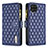 Funda de Cuero Cartera con Soporte Carcasa B12F para Samsung Galaxy A12 Azul