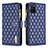 Funda de Cuero Cartera con Soporte Carcasa B12F para Samsung Galaxy F02S SM-E025F Azul