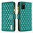 Funda de Cuero Cartera con Soporte Carcasa B12F para Samsung Galaxy F02S SM-E025F Verde