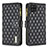 Funda de Cuero Cartera con Soporte Carcasa B12F para Samsung Galaxy M12 Negro