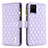 Funda de Cuero Cartera con Soporte Carcasa B12F para Vivo Y32 4G Morado