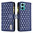 Funda de Cuero Cartera con Soporte Carcasa B12F para Xiaomi Redmi Note 11E 5G Azul