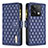 Funda de Cuero Cartera con Soporte Carcasa B12F para Xiaomi Redmi Note 13 5G Azul