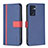 Funda de Cuero Cartera con Soporte Carcasa B13F para OnePlus Nord CE 2 5G Azul