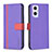 Funda de Cuero Cartera con Soporte Carcasa B13F para OnePlus Nord N20 5G Morado