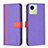 Funda de Cuero Cartera con Soporte Carcasa B13F para Realme C30s Morado