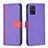 Funda de Cuero Cartera con Soporte Carcasa B13F para Samsung Galaxy A51 5G Morado