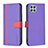 Funda de Cuero Cartera con Soporte Carcasa B13F para Samsung Galaxy F42 5G Morado