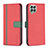 Funda de Cuero Cartera con Soporte Carcasa B13F para Samsung Galaxy M33 5G Rojo