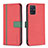 Funda de Cuero Cartera con Soporte Carcasa B13F para Samsung Galaxy M40S Rojo