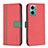 Funda de Cuero Cartera con Soporte Carcasa B13F para Xiaomi Redmi 10 Prime Plus 5G Rojo