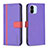 Funda de Cuero Cartera con Soporte Carcasa B13F para Xiaomi Redmi A2 Plus Morado