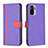 Funda de Cuero Cartera con Soporte Carcasa B13F para Xiaomi Redmi Note 10 4G Morado