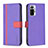 Funda de Cuero Cartera con Soporte Carcasa B13F para Xiaomi Redmi Note 10 Pro 4G Morado