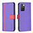 Funda de Cuero Cartera con Soporte Carcasa B13F para Xiaomi Redmi Note 11 4G (2021) Morado