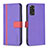 Funda de Cuero Cartera con Soporte Carcasa B13F para Xiaomi Redmi Note 11S 4G Morado