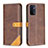 Funda de Cuero Cartera con Soporte Carcasa B14F para OnePlus Nord N200 5G Marron