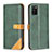 Funda de Cuero Cartera con Soporte Carcasa B14F para Samsung Galaxy F02S SM-E025F Verde