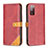 Funda de Cuero Cartera con Soporte Carcasa B14F para Samsung Galaxy S20 FE (2022) 5G Rojo