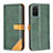 Funda de Cuero Cartera con Soporte Carcasa B14F para Samsung Galaxy S20 Plus 5G Verde