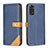 Funda de Cuero Cartera con Soporte Carcasa B14F para Xiaomi Redmi Note 11S 4G Azul