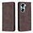 Funda de Cuero Cartera con Soporte Carcasa B15F para Huawei Honor 60 5G Marron