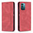 Funda de Cuero Cartera con Soporte Carcasa B15F para Nokia G11 Rojo