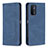 Funda de Cuero Cartera con Soporte Carcasa B15F para Oppo A74 5G Azul