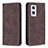 Funda de Cuero Cartera con Soporte Carcasa B15F para Oppo A96 5G Marron