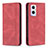 Funda de Cuero Cartera con Soporte Carcasa B15F para Oppo A96 5G Rojo