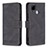 Funda de Cuero Cartera con Soporte Carcasa B15F para Realme C25 Negro