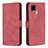 Funda de Cuero Cartera con Soporte Carcasa B15F para Realme C25 Rojo