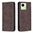 Funda de Cuero Cartera con Soporte Carcasa B15F para Realme C30s Marron